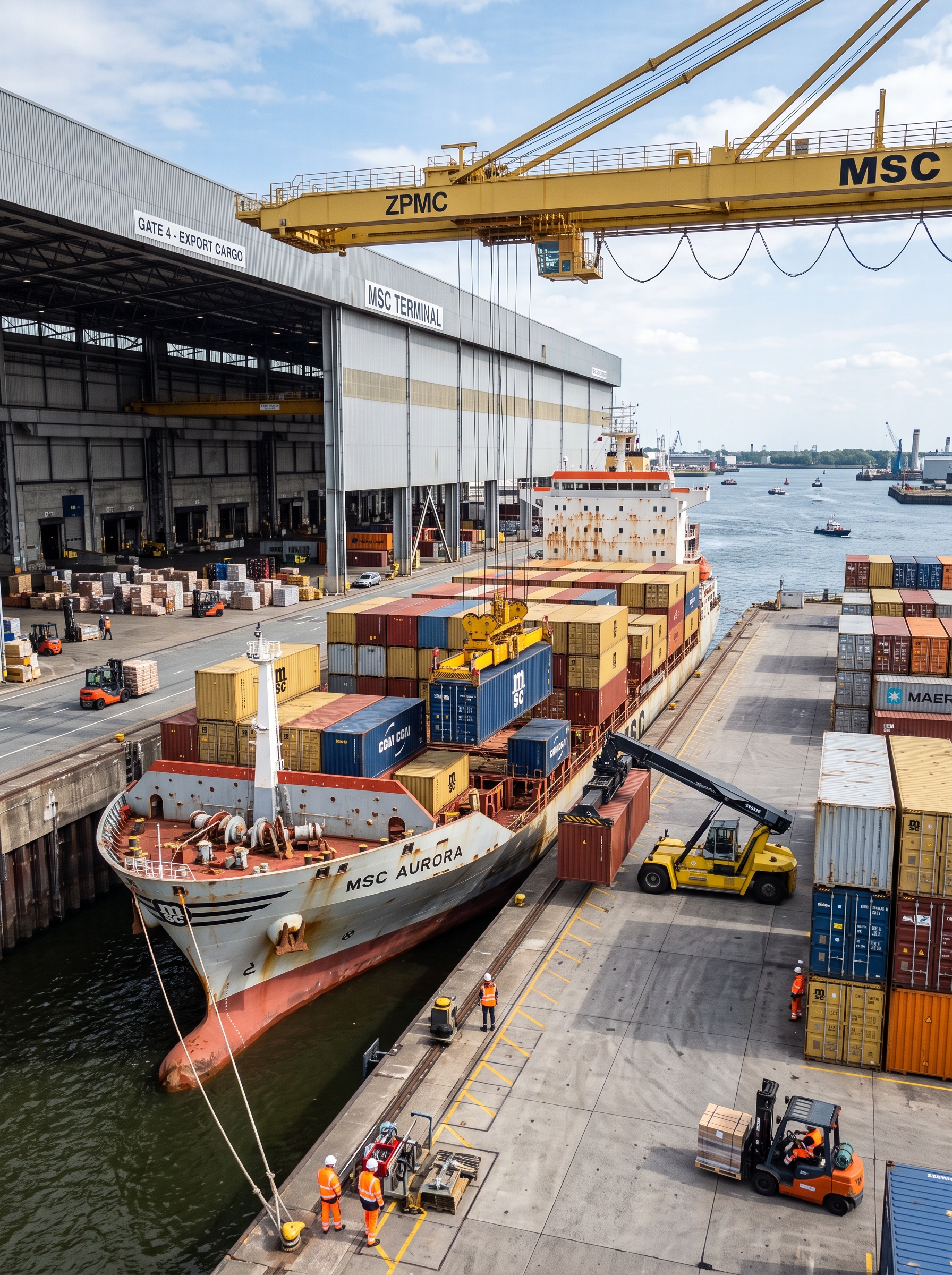 Compliance shipping port container stacks